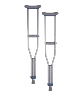 Quick Adjust Crutches Adult - Silver